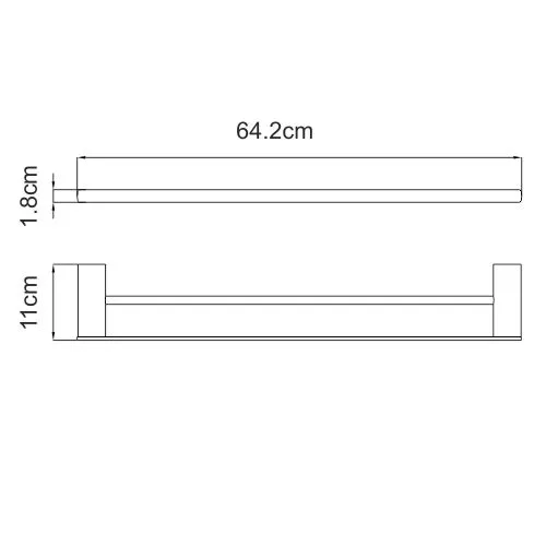 Держатель полотенец двойной WasserKRAFT Sauer K-7940