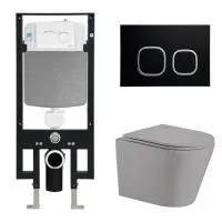 Унитаз с инсталляцией WeltWasser AMBERG 497 + SALZBACH 004 MT-GR + AMBERG RD-BL