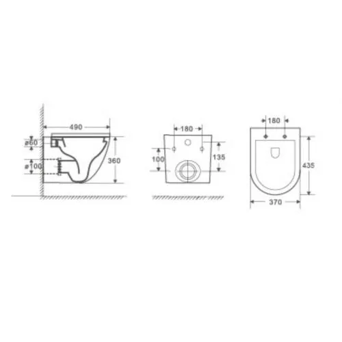 Унитаз с инсталляцией WeltWasser AMBERG 350 ST + MERZBACH 004 MT-GR + AMBERG RD-CR