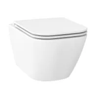 Безободковый подвесной унитаз в наборе 2 в 1: чаша подвесного унитаза, быстросъемное сиденье микролифт, цвет матовый белый Wellsee Pure BY Wellsee 182603001