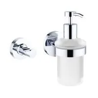 Акционный набор аксессуаров для туалета 2 в 1 Wellsee Finishing Touch 182511001: дозатор для жидкого мыла и крючок для полотенца (цвет хром)