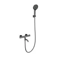 Смеситель для ванны с душем и термостатом WONZON & WOGHAND, Темный графит (WW-B2065-A1-BGG)