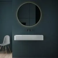 Раковина из искусственного камня Vincea VWB-6S380MW, 1000*400*150, подвесная, цвет белый матовый