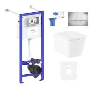 Комплект инсталляции и унитаза 7 в 1 Lavinia Boho Relfix Aveo Rimless 87050206