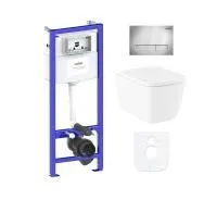 Комплект инсталляции и унитаза 6 в 1 Lavinia Boho Relfix Aveo Rimless 77040122