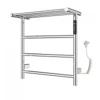 Полотенцесушитель электрический с полкой WONZON & WOGHAND, Хром (WW-AL402-CR)