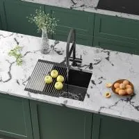 Кухонная мойка Roxen Uno 44 PVD (графит) под столешницу