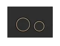 Кнопка Cersanit TWINS для LINK PRO/VECTOR/LINK/HI-TEC пластик черный матовый с рамкой, 63534