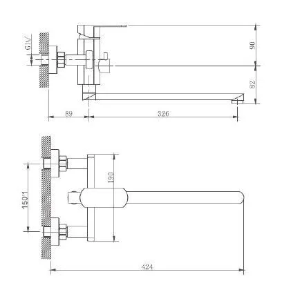 Смеситель для ванны Haiba HB22806