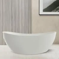 Ванна из искусственного камня ABBER Stein AS9615-1.6 белая матовая