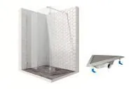 Душевая перегородка Ambassador Walk-in 15031107-ST19, свободный вход, угловой трап,110х25