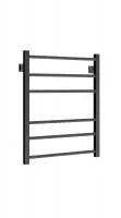 Полотенцесушитель водяной Stinox Classic 500x700, нижнее подключение, черный матовый, 1/2" ВР (внутренняя резьба), 6 перекладин