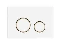 Кнопка Cersanit TWINS для LINK PRO/VECTOR/LINK/HI-TEC пластик белый матовый с рамкой, 63535