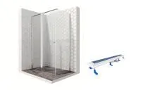 Душевой уголок Ambassador Nord 13011107-ST9, прямоугольный, линейный трап, 120х80