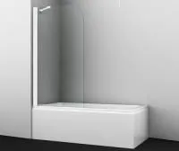 Стеклянная шторка на ванну WasserKRAFT Leine 35P01-80WHITE Fixed