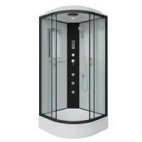 Душевая кабина Niagara Classic NG-6703-14F 80х80х215, средний поддон 26 см, стекло прозрачное, черные профиля