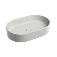 Умывальник Ceramicanova чаша накладная овальная (цвет Серый Матовый) Element 608x385x122мм