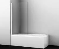 Стеклянная шторка на ванну WasserKRAFT Berkel 48P01-80WHITE