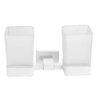 Стакан для ванной комнаты двойной Shevanik SG5622C, белый