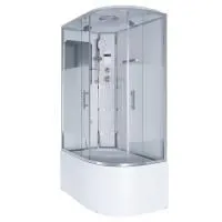 Душевая кабина Niagara Ultra NG-310-01L 120х80х220, высокий поддон 48 см, стекло прозрачное с матовой полосой