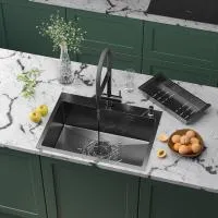 Кухонная мойка Roxen Simple 65 PVD (графит)