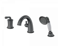 Смеситель на борт ванны WONZON & WOGHAND, Темный графит (WW-88659008-BGM)