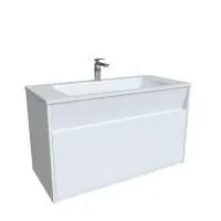 Тумба с умывальником IDDIS подвесная с ящиками белая Esper 100 см ESP10W0i95K