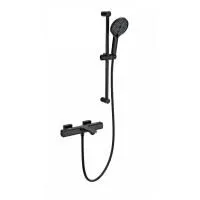 Смеситель для ванны с душем и термостатом WONZON & WOGHAND, Черный матовый (WW-C2011-A-MB)