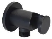 Шланговое подключение с держателем Paffoni ZSUP031NO черный матовый