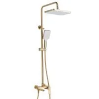 Душевая система Shevanik S4536G, золотой сатин