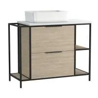 Тумба под раковину напольная Cersanit BOSQUET 100 для CREA 50 дуб, 63013