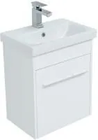 Тумба под раковину Aquanet Августа 50 (Moduo Slim) белый (ручки хром)