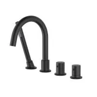 Смеситель на борт ванны с термостатом TIMO Saona 2330/03Y, черный