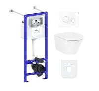 Комплект инсталляции и унитаза 6 в 1 Lavinia Boho Relfix Biore Compacto Rimless 77050173