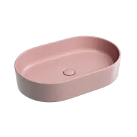 Умывальник Ceramicanova чаша накладная овальная (цвет Розовый Матовый) Element 608x385x122мм