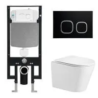 Унитаз с инсталляцией WeltWasser AMBERG 497 + SALZBACH 004 GL-WT + AMBERG RD-BL