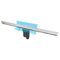 Желоб BERGES водосток WALL 1000 пристенный матовый хром S-сифон D50/105 H50 вертикальный