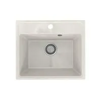 Кухонная мойка Practik PR-M-490-001 (без сифона), белый камень