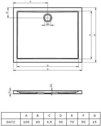 Душевой поддон Riho Davos 273 DA7300500000000 80x100