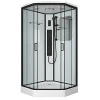 Душевая кабина Niagara Premium NG-6901-01GD BLACK 90х90х220, низкий поддон 16см, стекло тонированное