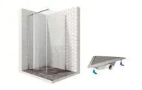 Душевой уголок Ambassador Nord 13011105-ST15, квадратный, угловой трап, 90х90