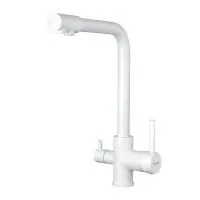 Смеситель для кухни с подключением фильтра Shevanik S328C, белый