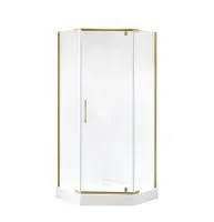 Душевое ограждение Niagara Nova NG-6405-08 GOLD 90x90x190 трапеция, дверь распашная