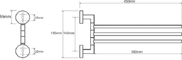 Держатель для полотенец Bemeta Omega 104204112