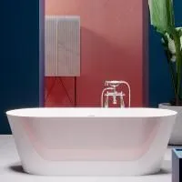 Gruppo Treesse Inka Ванна 180x80xh60 см. овальная  отдельностоящая акриловая, со щелевым переливом, цвет белый глянцевый