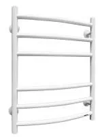 Полотенцесушитель водяной Fincopper FC 630х500 белый RAL 9016, 6 перекладин, нижнее подключение гайка/штуцер 1/2'х3/4' с чашками и эксентриками