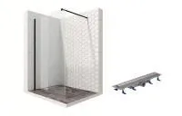 Душевая перегородка Ambassador Walk-in 15031112-ST8, свободный вход, линейный трап, 120см