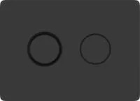 Кнопка Cersanit ACCENTO CIRCLE для AQUA 50 пневматическая пластик черный матовый, 63839