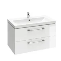 Тумба с умывальником подвесная Cersanit LARA 80 с COMO 80 белый, SB-SZ-LARA-CO80/Wh + S-UM-COM80/1-w