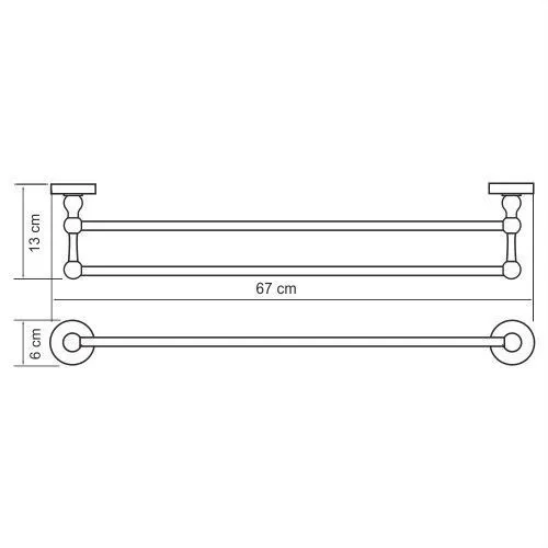 Штанга для полотенец WasserKRAFT Nau K-7740